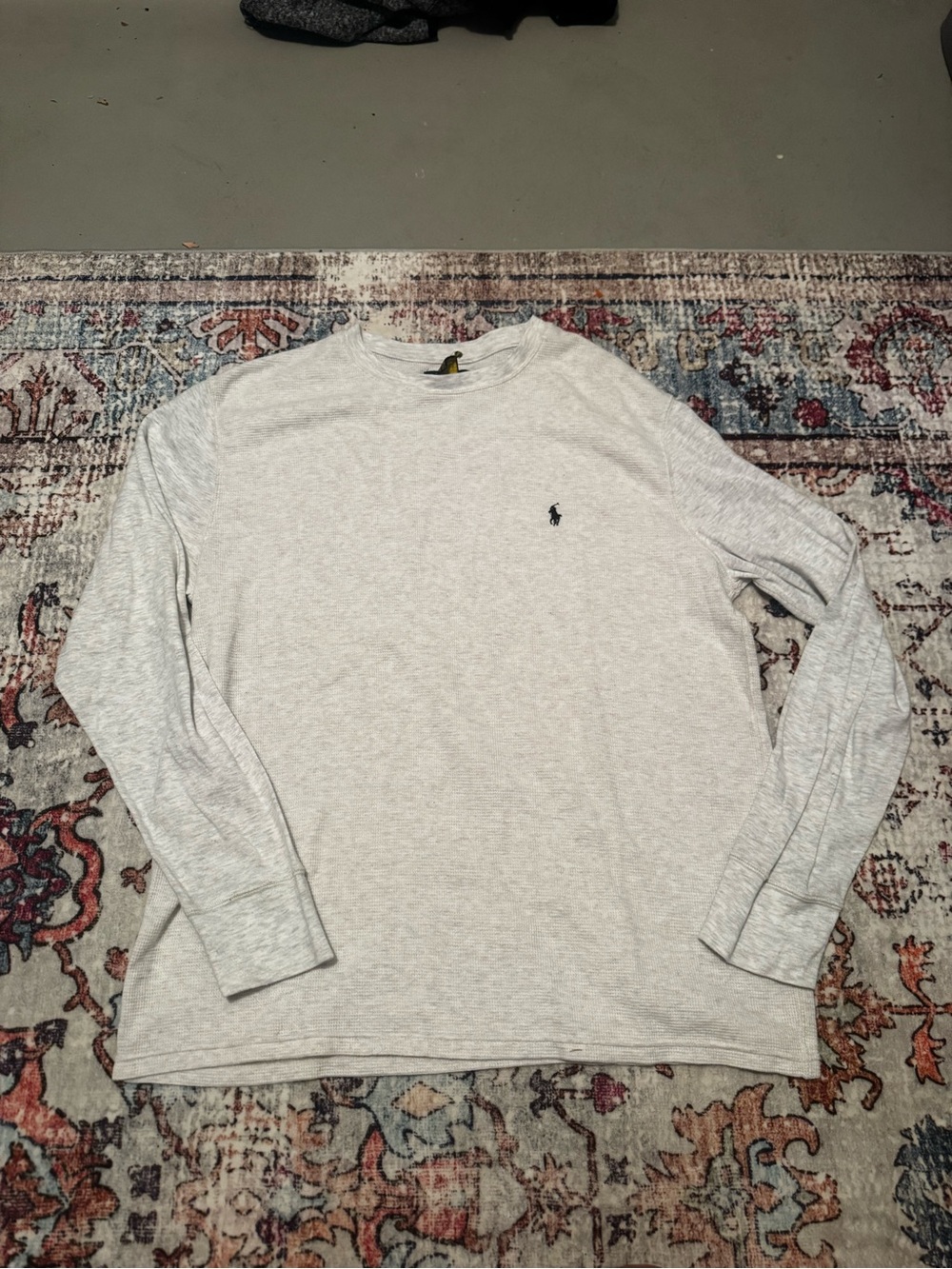 Polo by Ralph Lauren Light Heather Gray Long-Sleeve Crewneck Tee